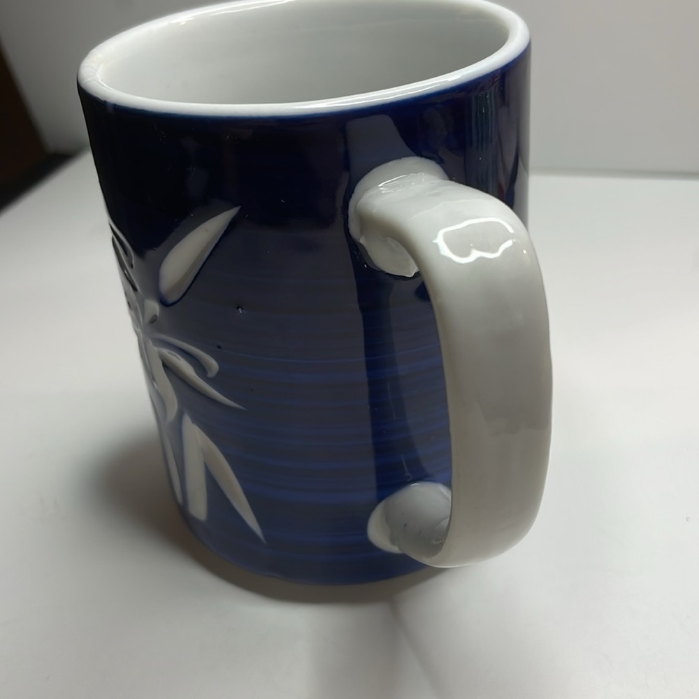 Etched Ceramic Blue Mug - Picture 5 of 11